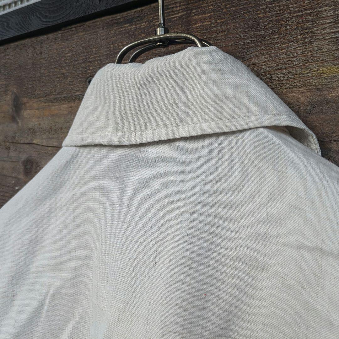 60s　英国製　Dunn&Co　亜麻　リネンジャケット　マルチポケット　生成り