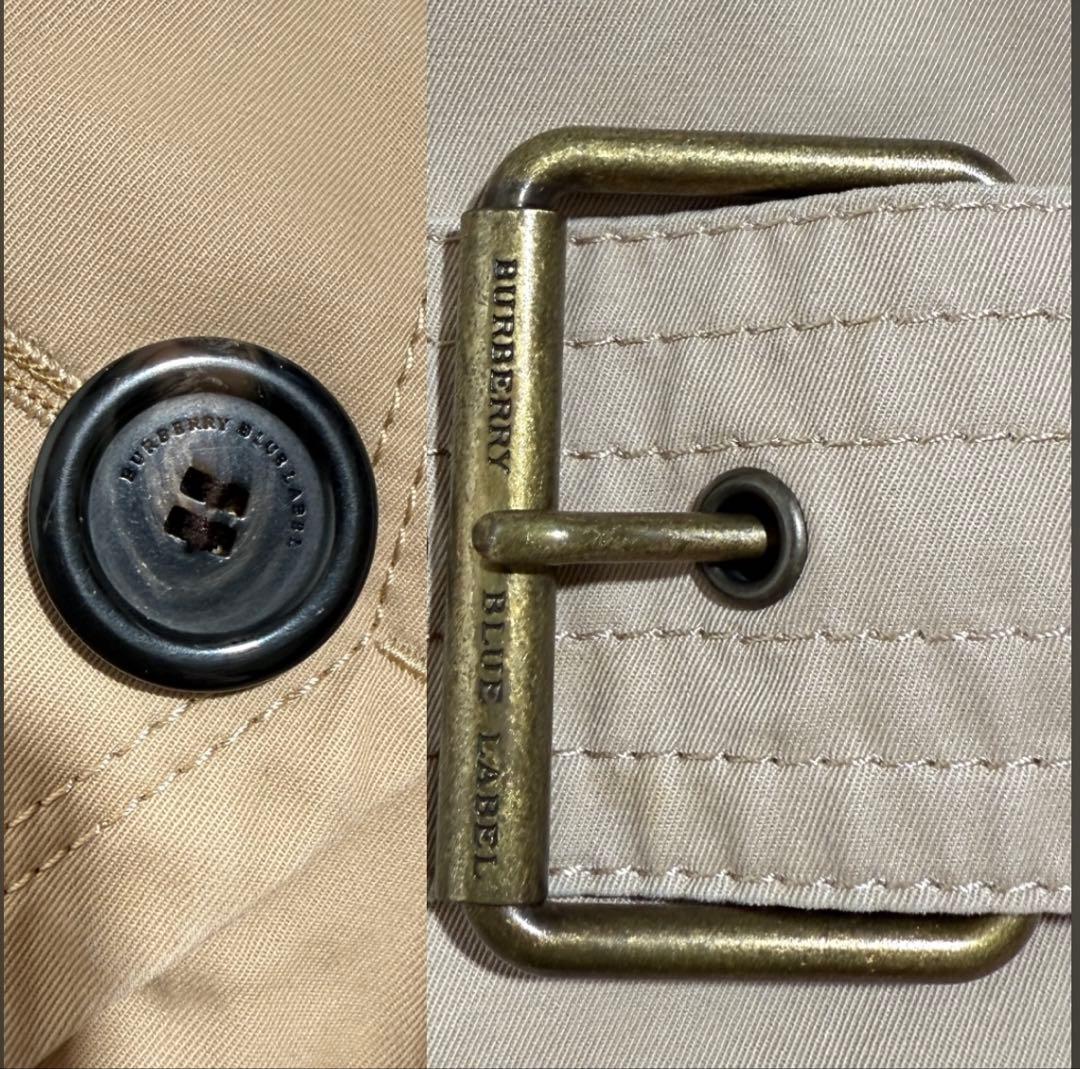 バーバリーブルーレーベル　トレンチコート　ライナー付　ベルト ノバチェック 36