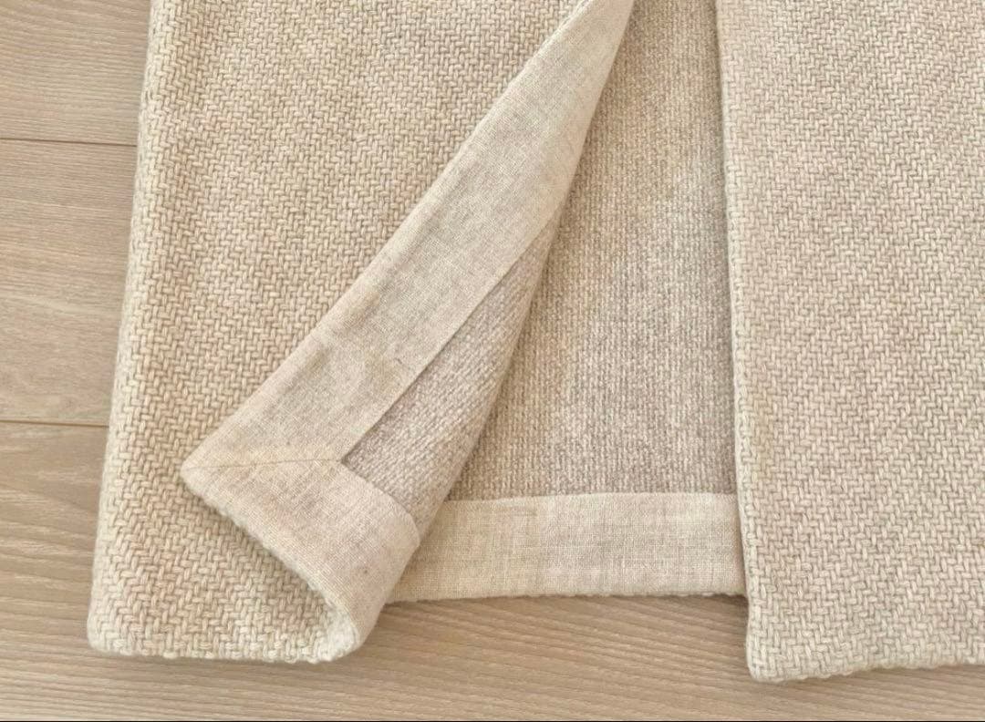 最終出品明日まで【未使用】evam eva ウールツイードローブコート