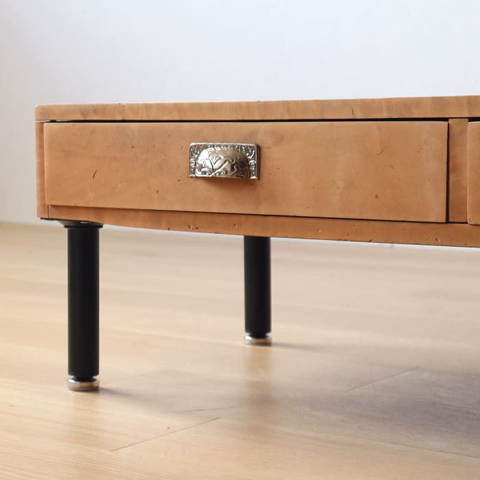 アンティーク トチ材 鉄脚 ローテーブル リノベーション 木製 無垢材