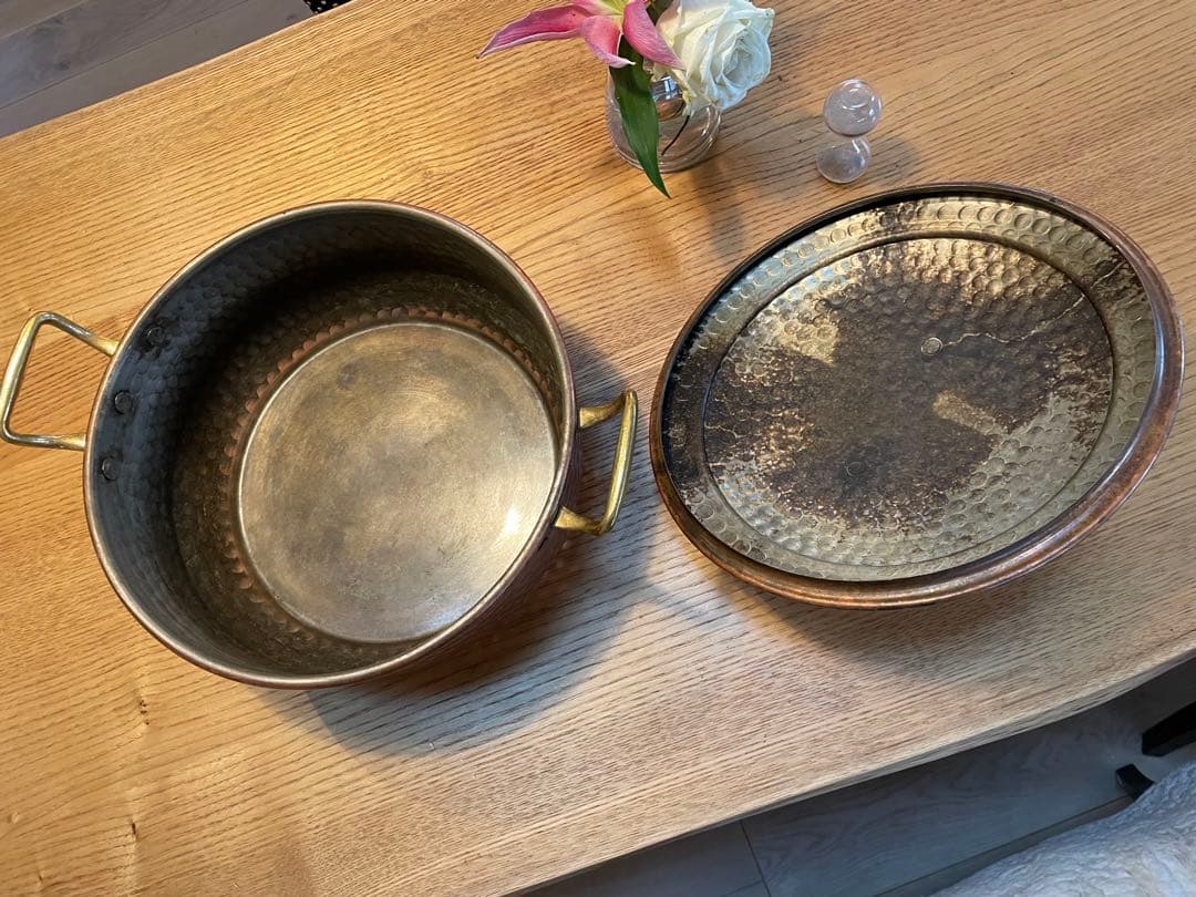 銅鍋　両手鍋　調理器具　キッチン用品