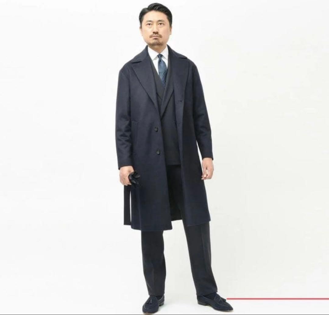 Hevoベルテッドコート　OSTUNI46 ネイビー