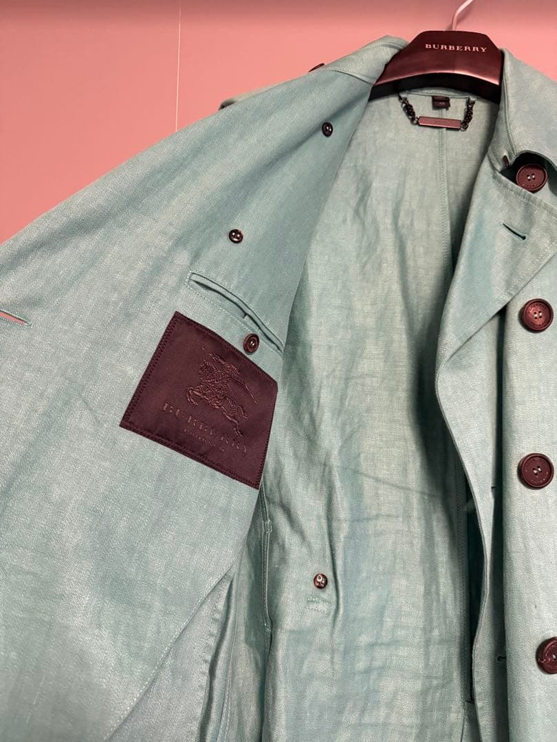 バーバリー　Burberry プローサム　リネンコートEngland製