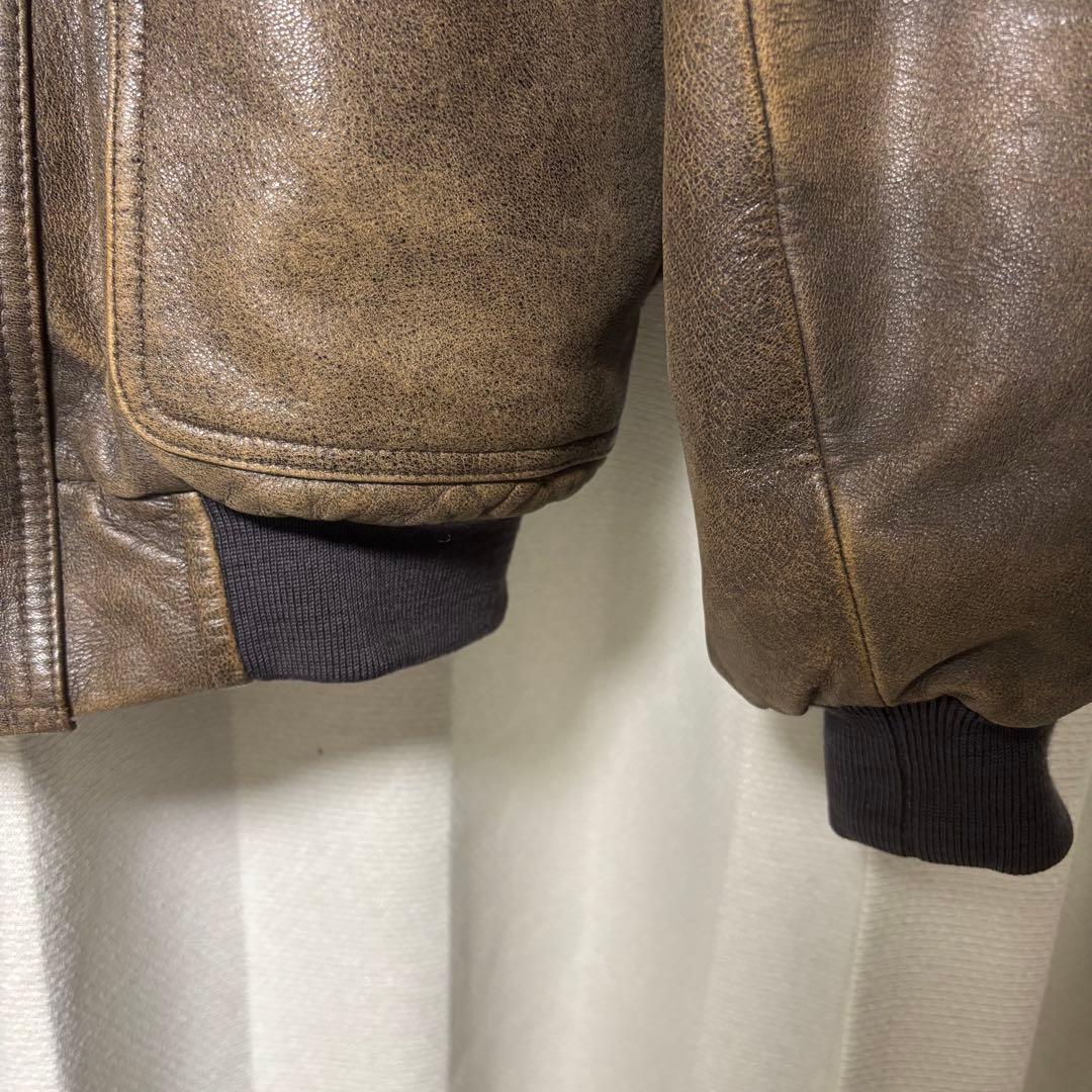 L.L.Bean レザーフライトジャケット 襟ボア G-1型　MからL相当
