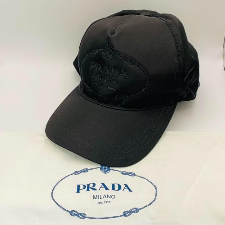 PRADA（プラダ） ナイロンキャップ 帽子 ブラック Sサイズ