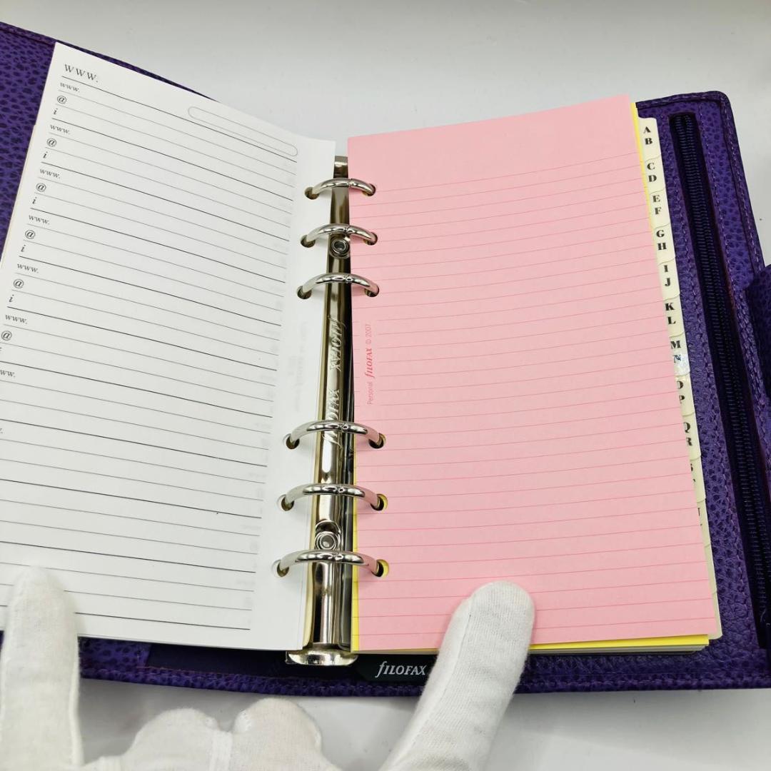 【希少 新品】FILOFAX FINSBURY システム手帳 バイブル パープル