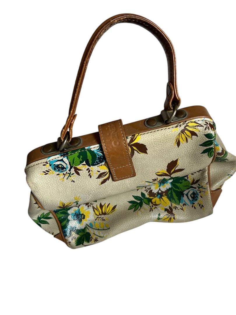 KENZO ケンゾー vintage 花柄バッグ 鍵付き 南京錠 ヴィンテージ