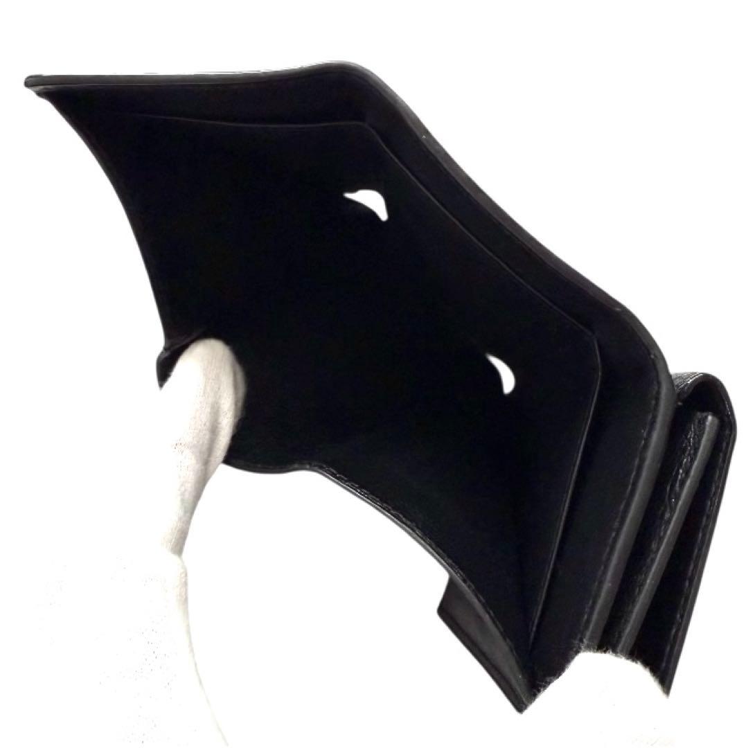 美品✨BALENCIAGAバレンシアガ財布三つ折594312カーフレザーロゴ黒