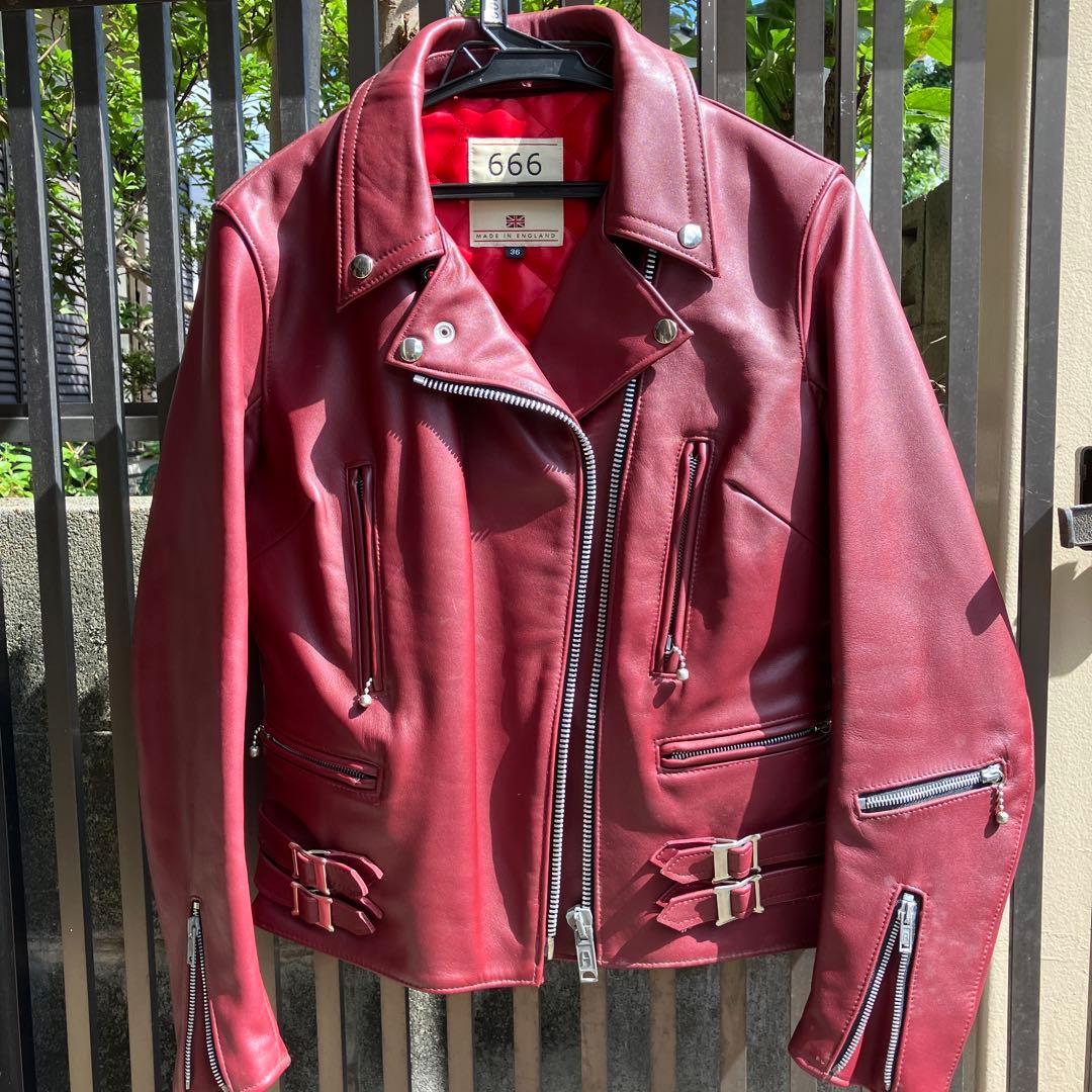 666 ライダース　レザージャケット　レディース稀少☆