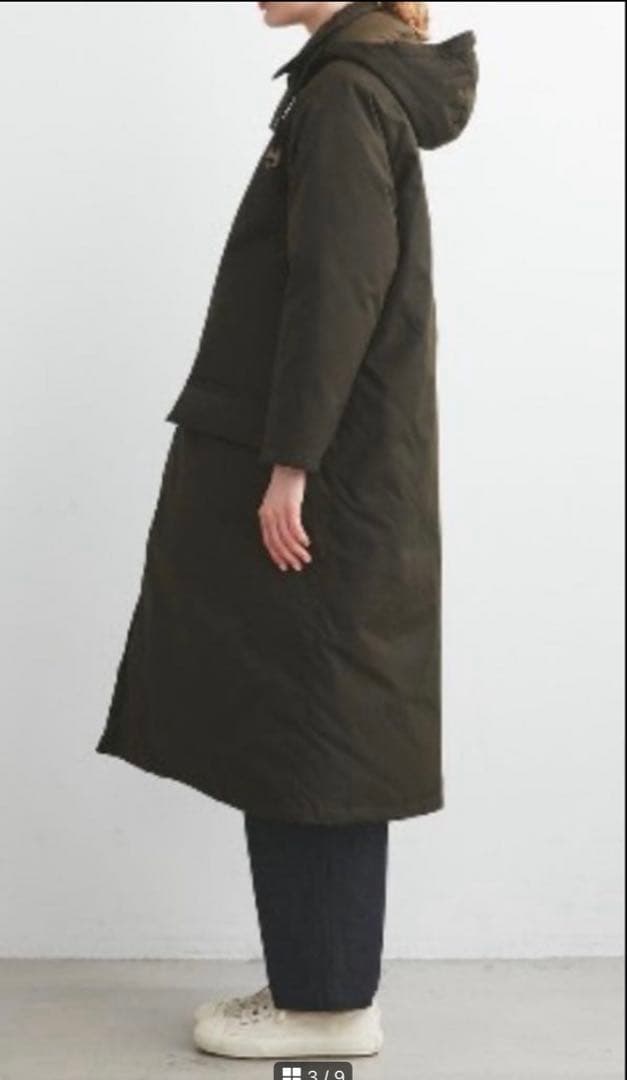Barbour ダウンロングコート　バブアー　オリーブ　10