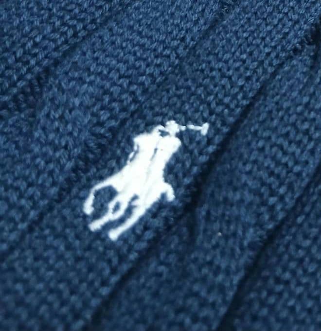 【試着のみ】ラルフローレン大人気Vネックケーブルニットセーター現行品