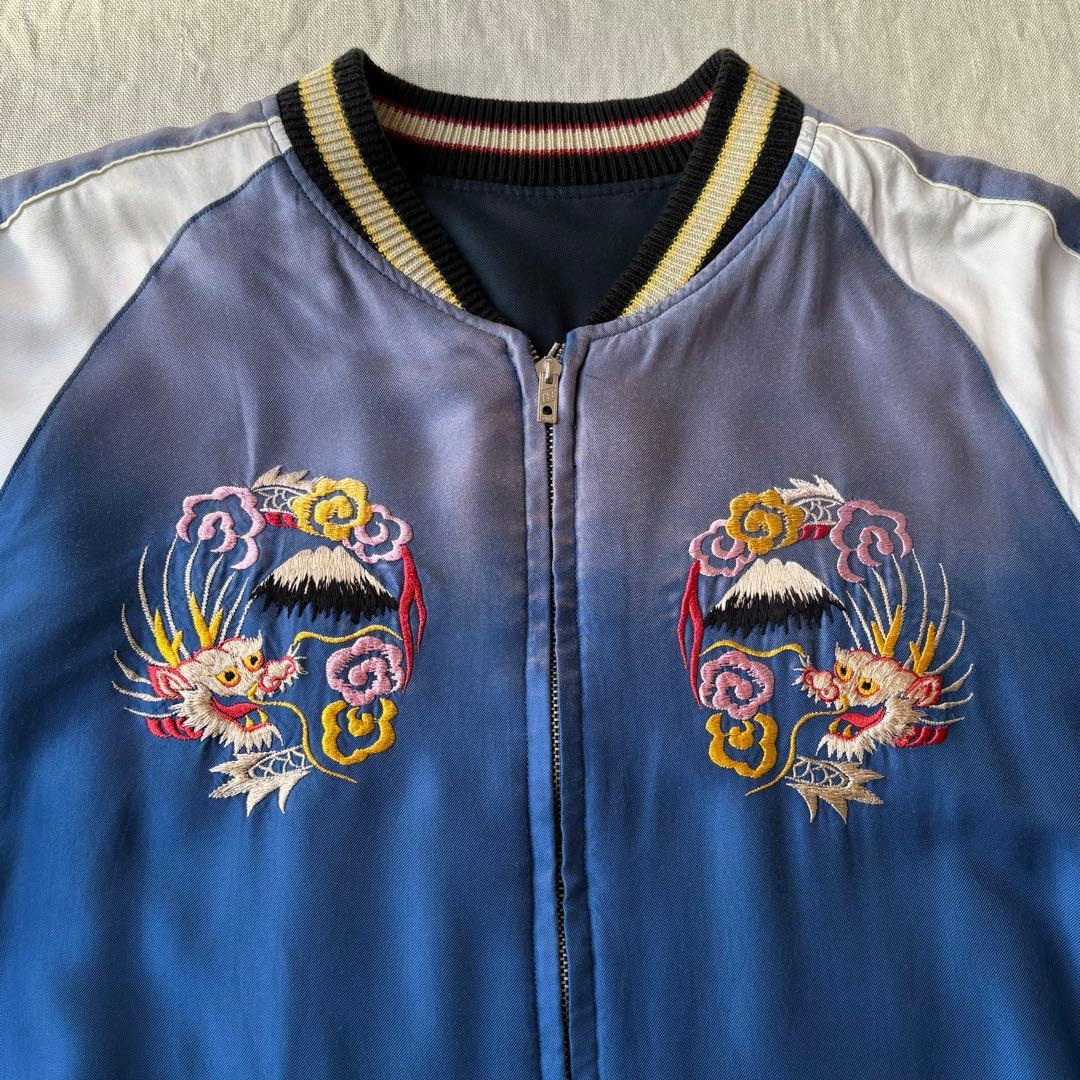 美品 テーラー東洋 EAGLE×JAPAN MAP スカジャン TT14896