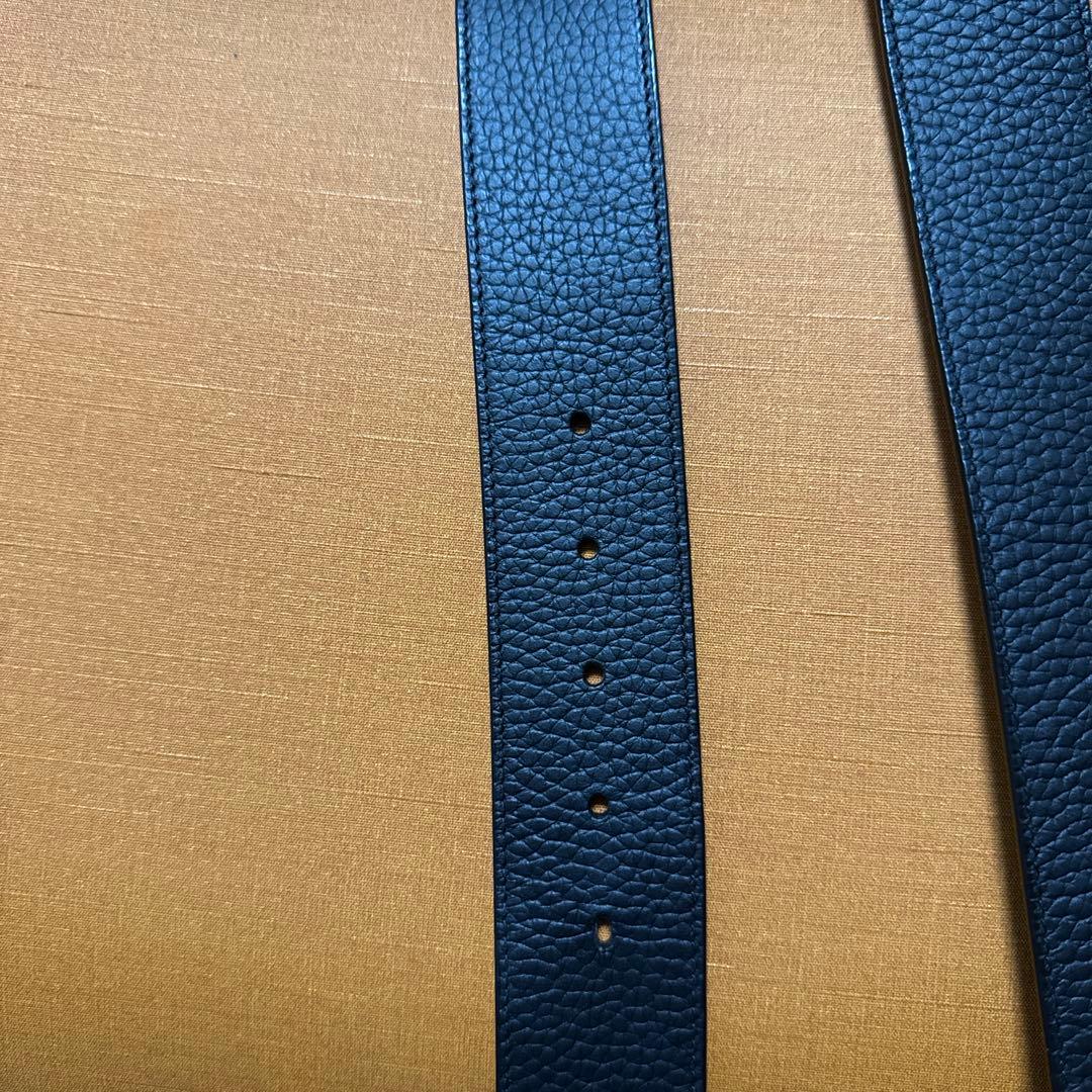 LVロゴバックル レザーベルト ブラック