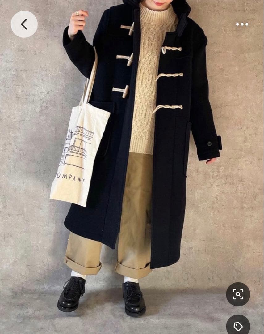 LENO 黒 ダッフルコート サイズ1