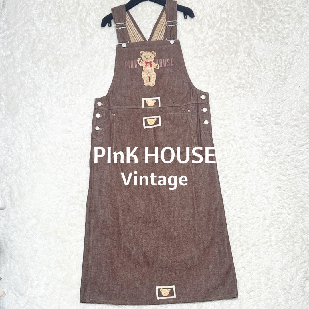 極上美品 PINK HOUSE ヴィンテージ デニム ジャンパースカート