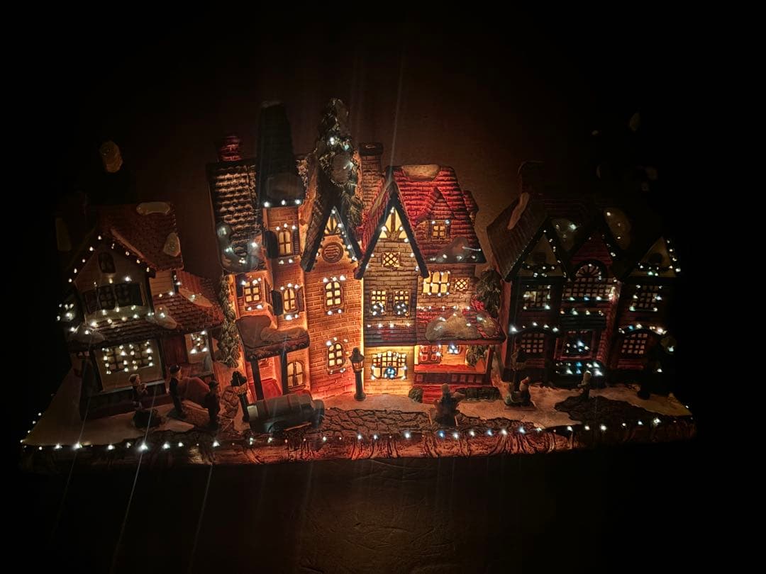 51cmクリスマスビレッジ ハウスライト イルミネーション ジオラマタウン