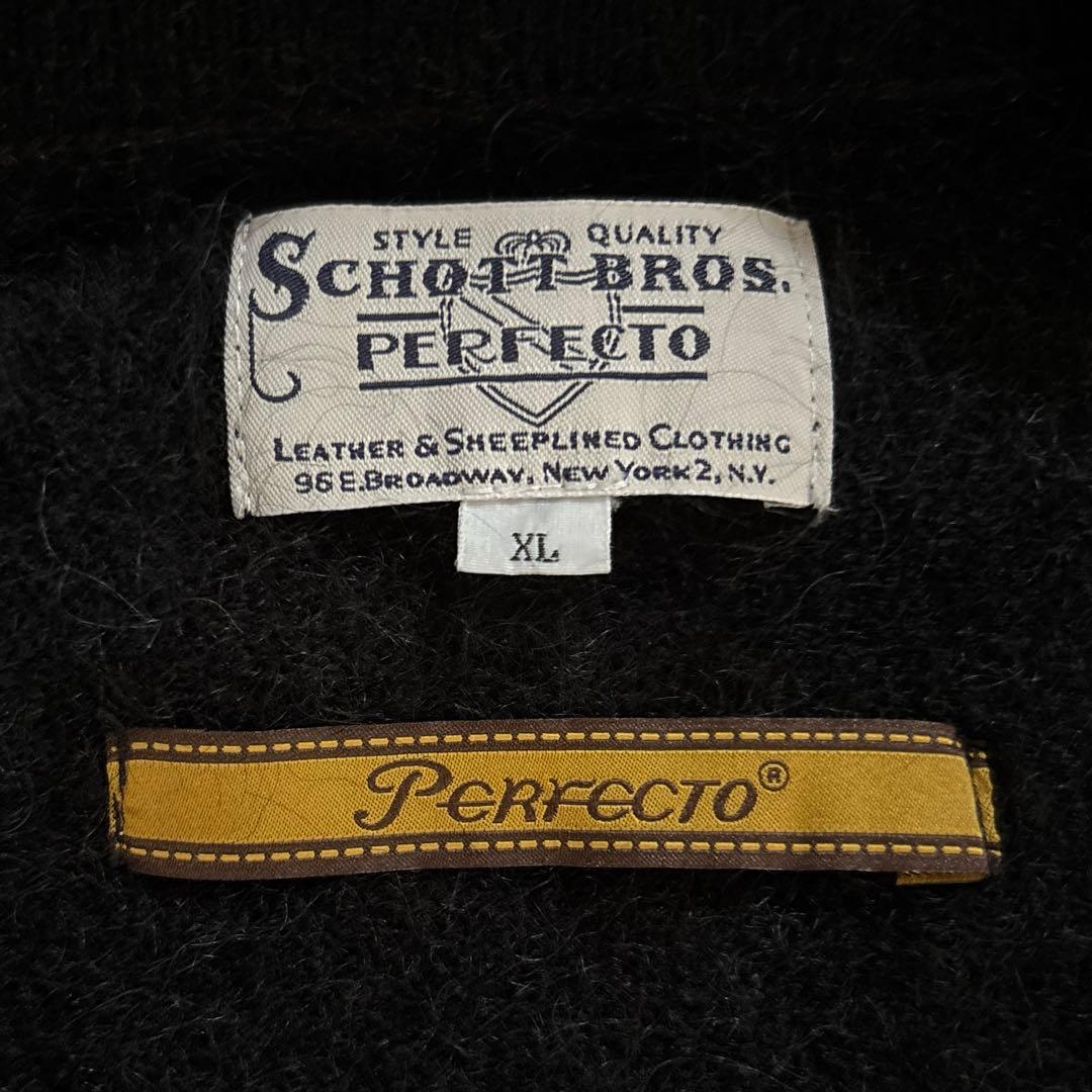 希少美品　Schott PERFECTO MOHAIR CARDIGAN モヘア