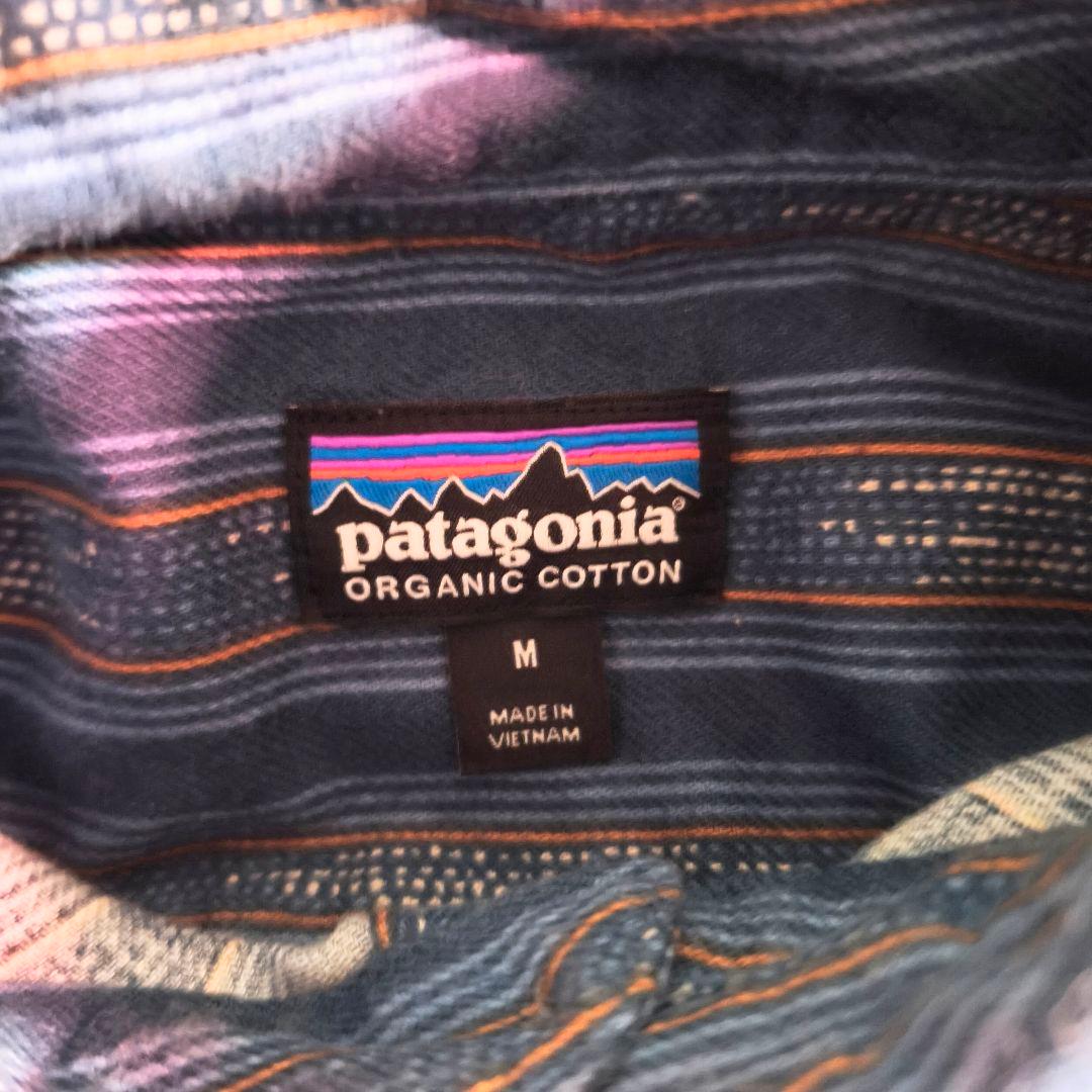 Patagonia　パタゴニア　ネイティブ　ストライプ　ネルシャツ　M