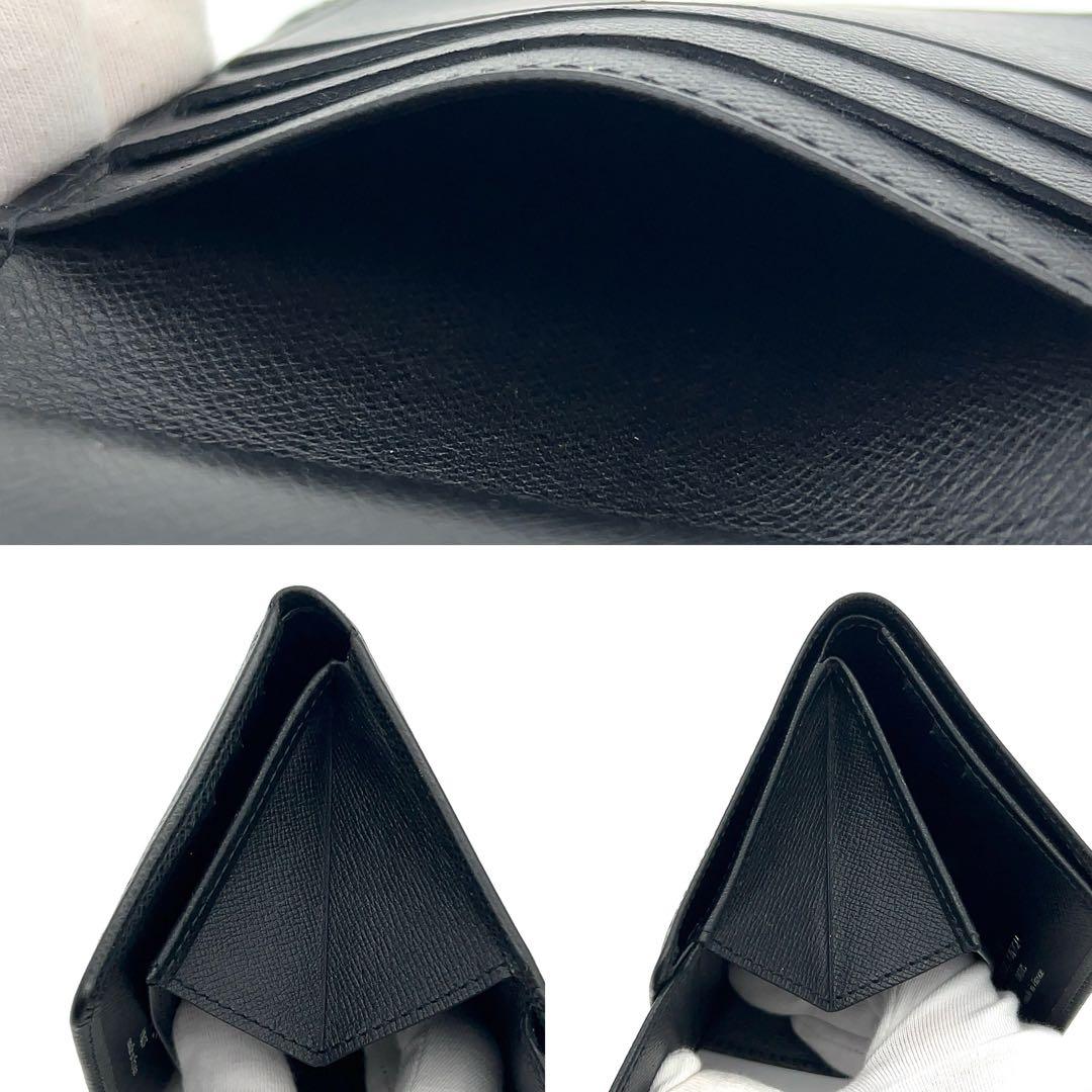 【極美品】ルイヴィトン タイガ 二つ折り財布 黒 ブラック メンズ