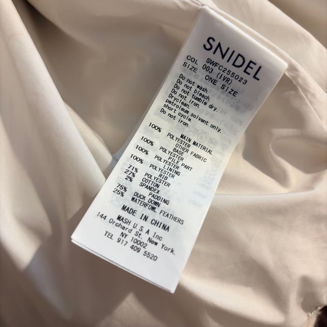 【SNIDEL】西川フードファーショートダウン *アイボリー(IVR)
