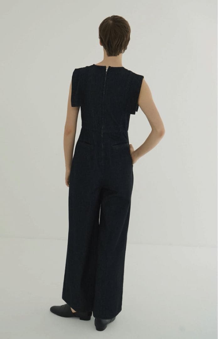 サロペット・オーバーオール・オールインワン CLANE SQUARE SLEEVE DENIM ALL IN ONE