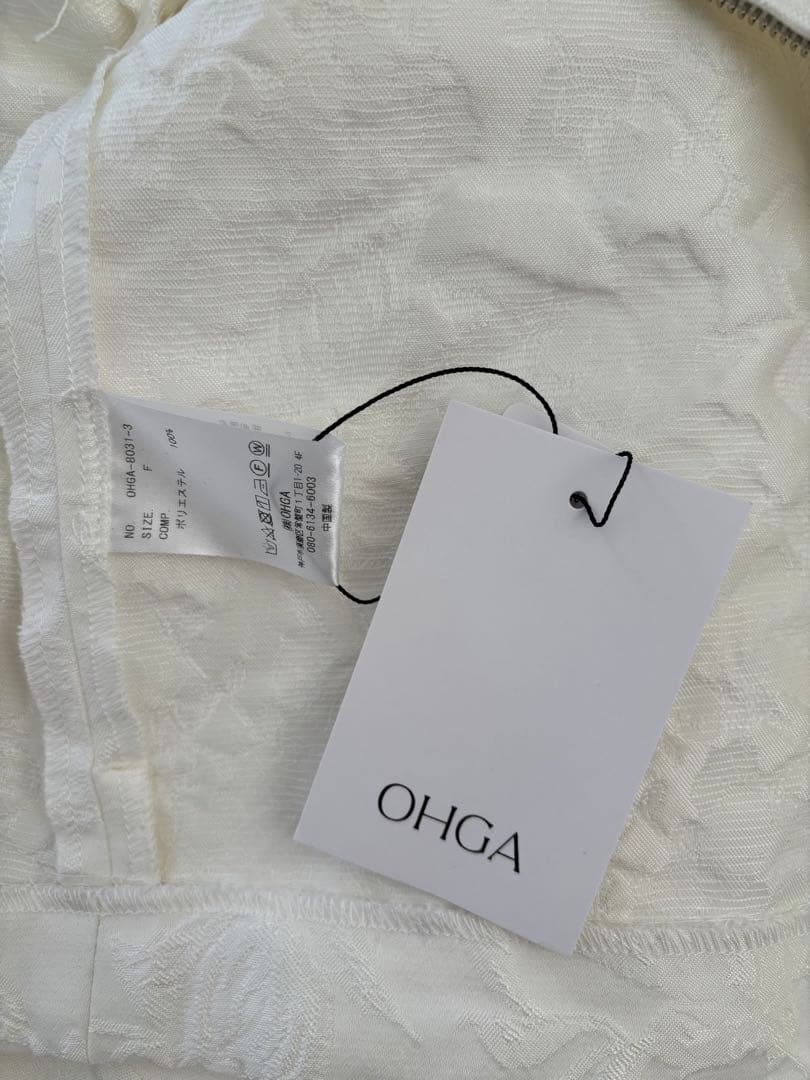 OHGA Flower jacket ホワイト　新品未使用タグ付き