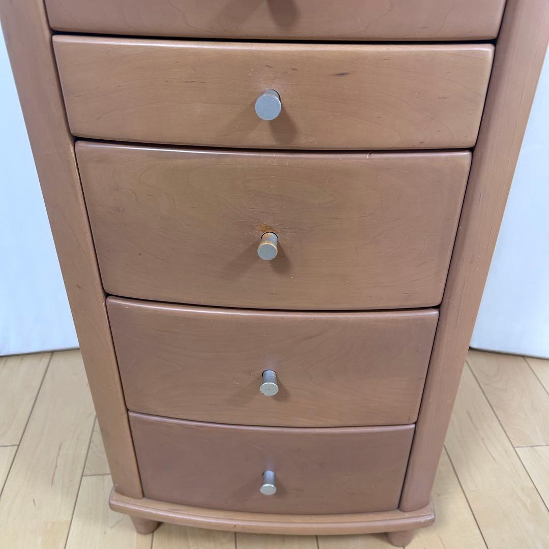 モダンチェスト　7段　ミッドセンチュリー　サイドボード　スリムチェスト　丸脚