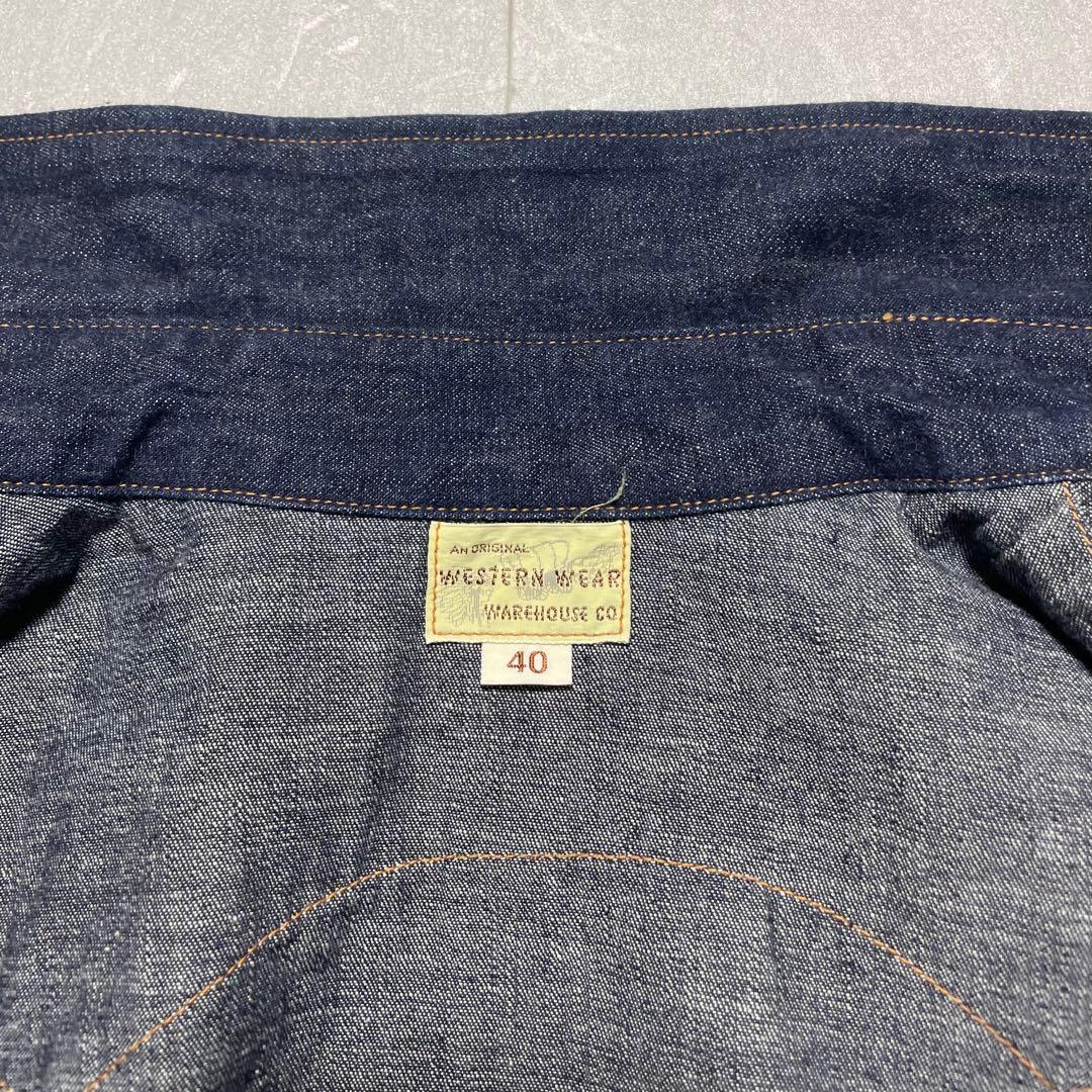 ウエアハウス Lot3038 デニムウエスタンシャツ 40