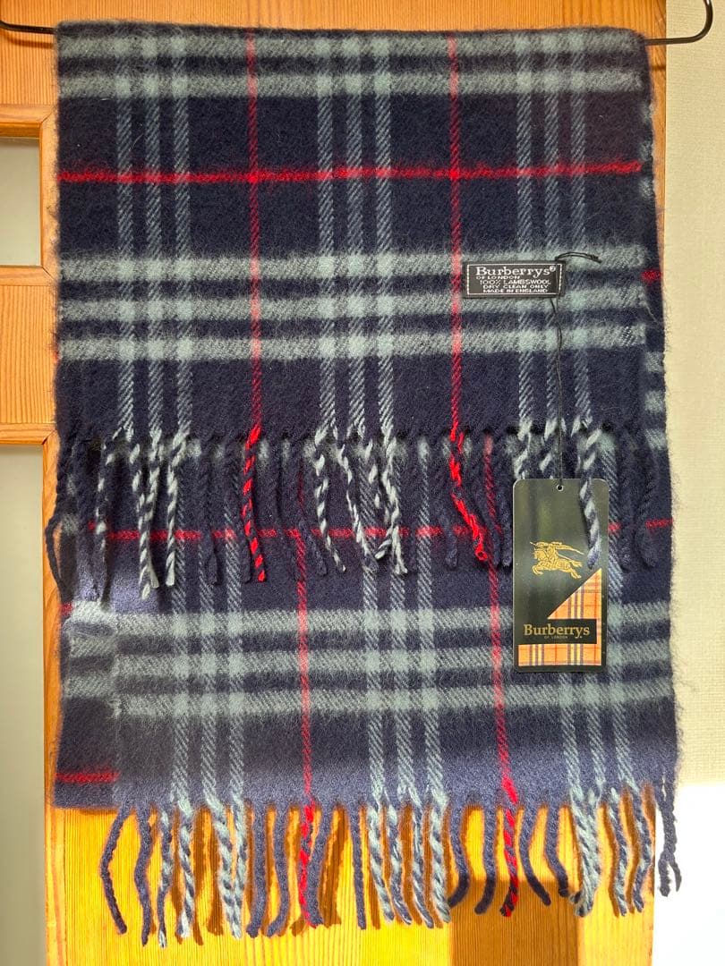 Burberry's 未使用品 チェック柄 ラムウール100% マフラー