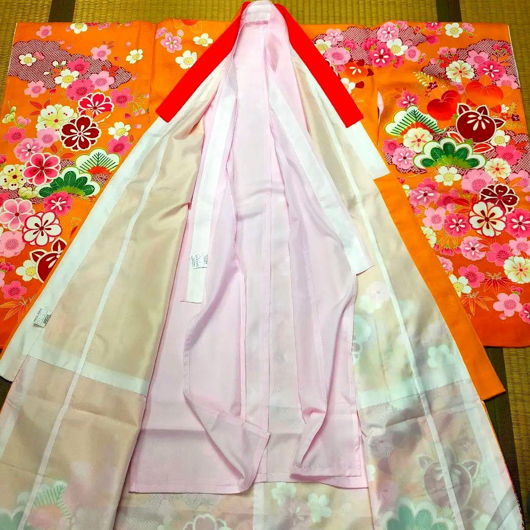 【新品】七五三 ７歳 着物と長襦袢 女の子 着物 仕立て上り 既製品