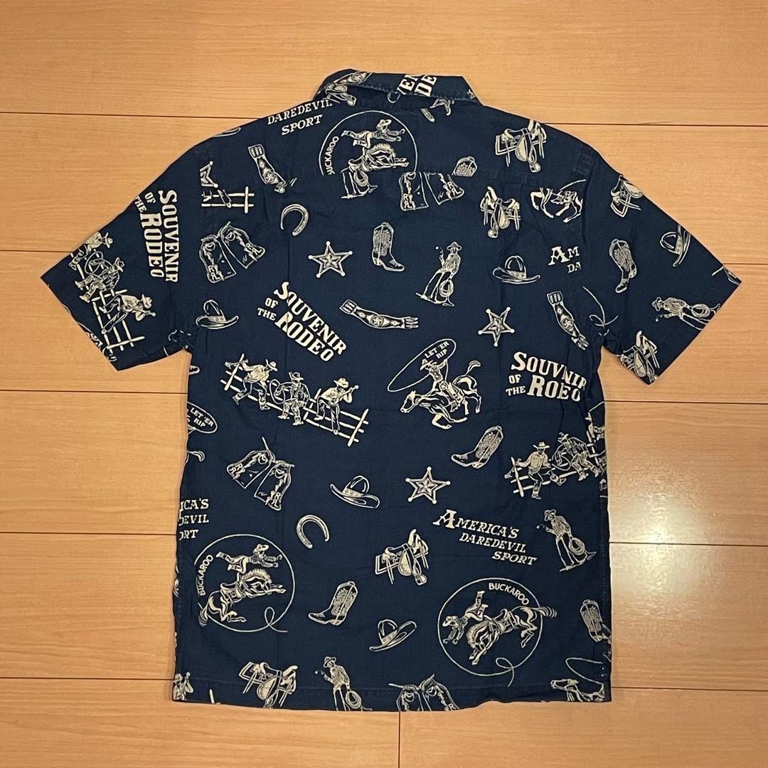 RRL アロハシャツ ネイビー カウボーイ XS