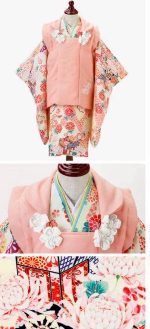 5分着脱♪ 草履上履き＆靴下＆髪飾セット♪3歳　七五三