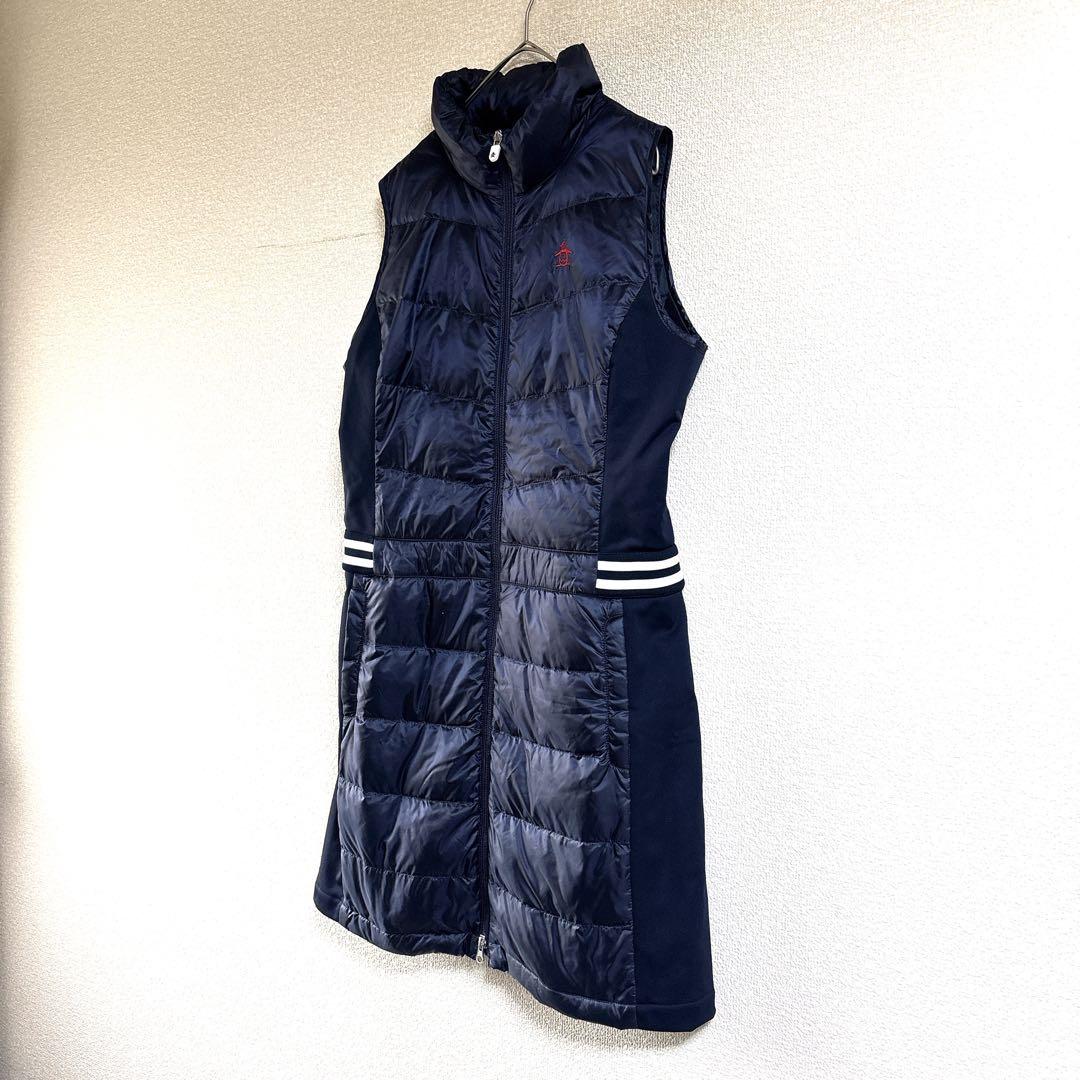 Munsingwear ダウン　ノースリーブワンピース ゴルフウェア　ネイビー