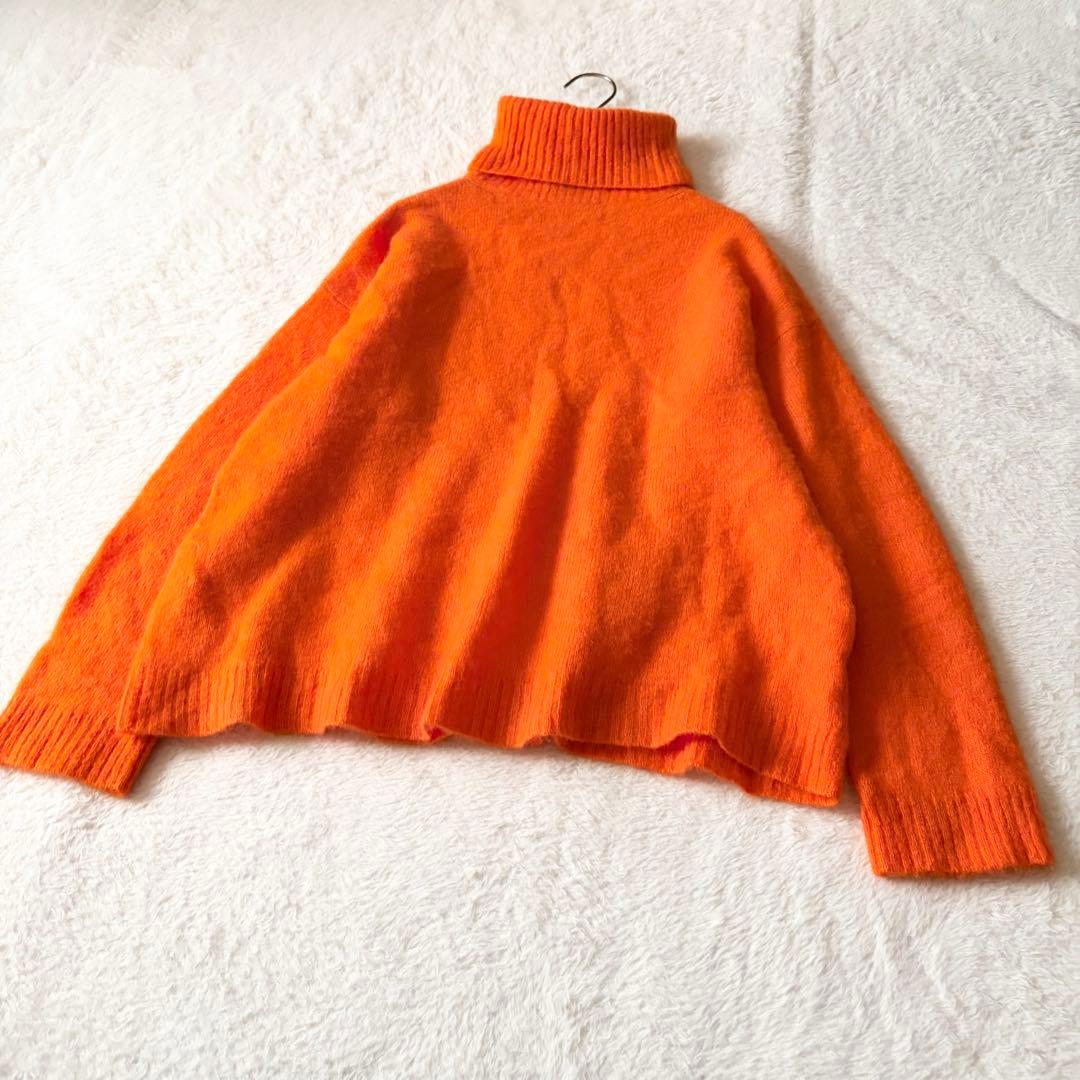 5559 美品✨ ドゥロワー タートルネックセーター ニット カシミヤ オレンジ