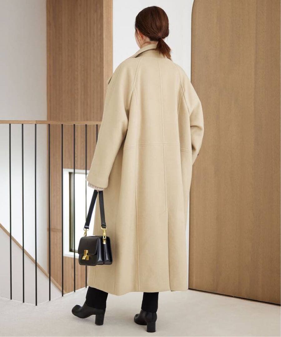 美品❤️スローブイエナ　パイルメルトンスタンドコクーンコート　ベージュ　M