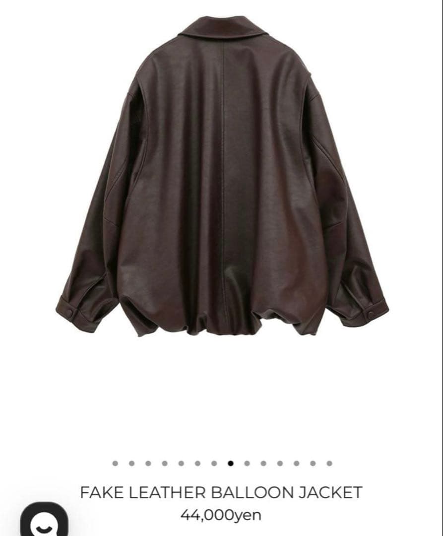 CLANE FAKE LEATHER BALLOON JACKET ブラウン 1