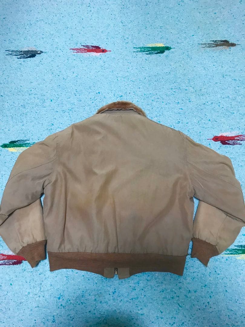 50s ボンバージャケット ナイロン ボアブルゾン ワーク ギャバジン 短丈