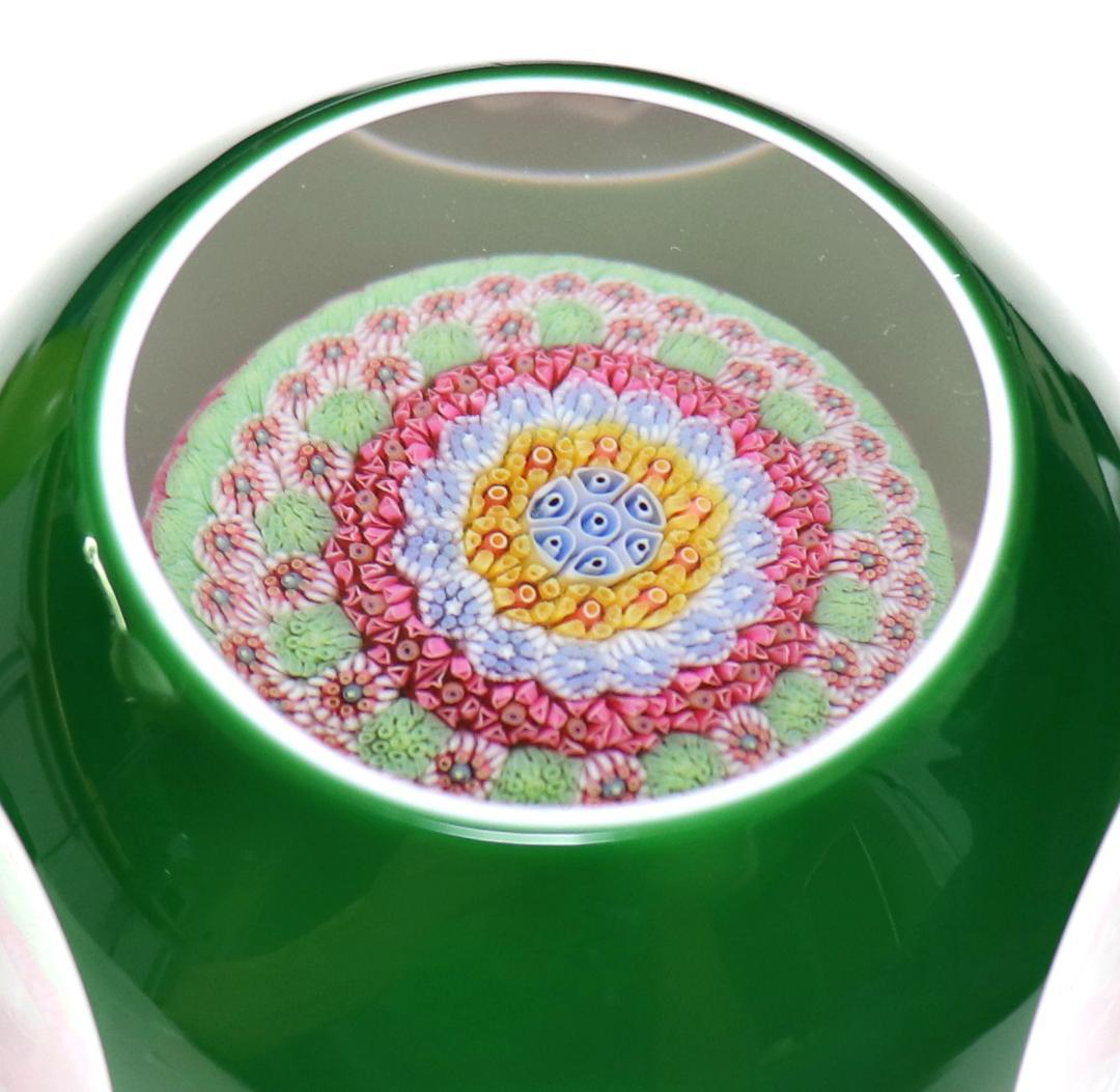 オールド・バカラ 1971年ミルフィオリマッシュルームペーパーウェイトレアカラー