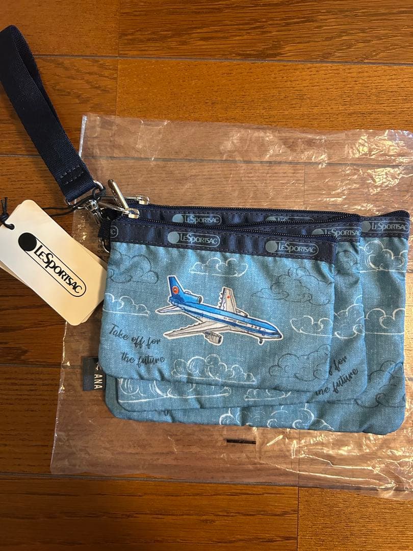 【最終お値下げ】LeSportsac 飛行機デザインポーチ3点セット　ANA