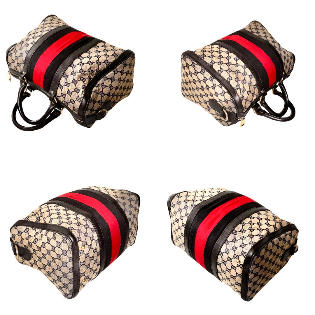 GUCCI　グッチ　GGキャンバス　ボストンバッグ　２way　シェリーライン