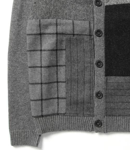 WARREN SCOTT×BEAMS　 ビームス　パッチワーク カーディガン　L