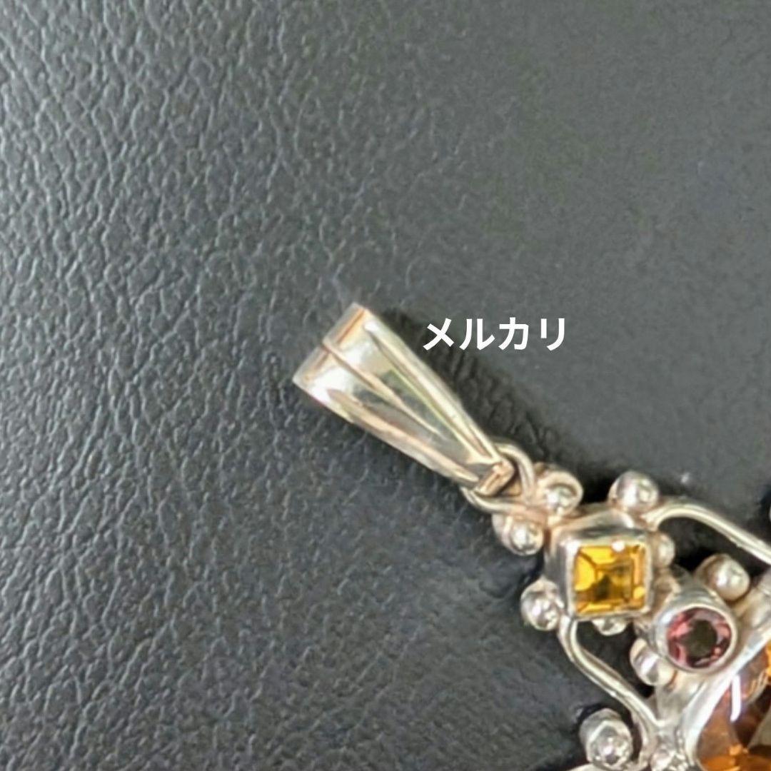 【希少】シャンカリ・ジュエリー ペンダントトップ シトリン＆レッドスピネル