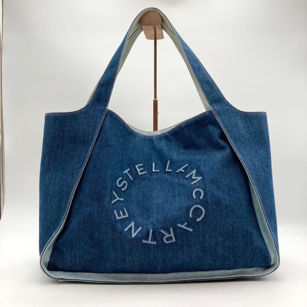 香菜ちゃん✨ ステラマッカートニー トートバッグ 青 デニム サークルロゴ