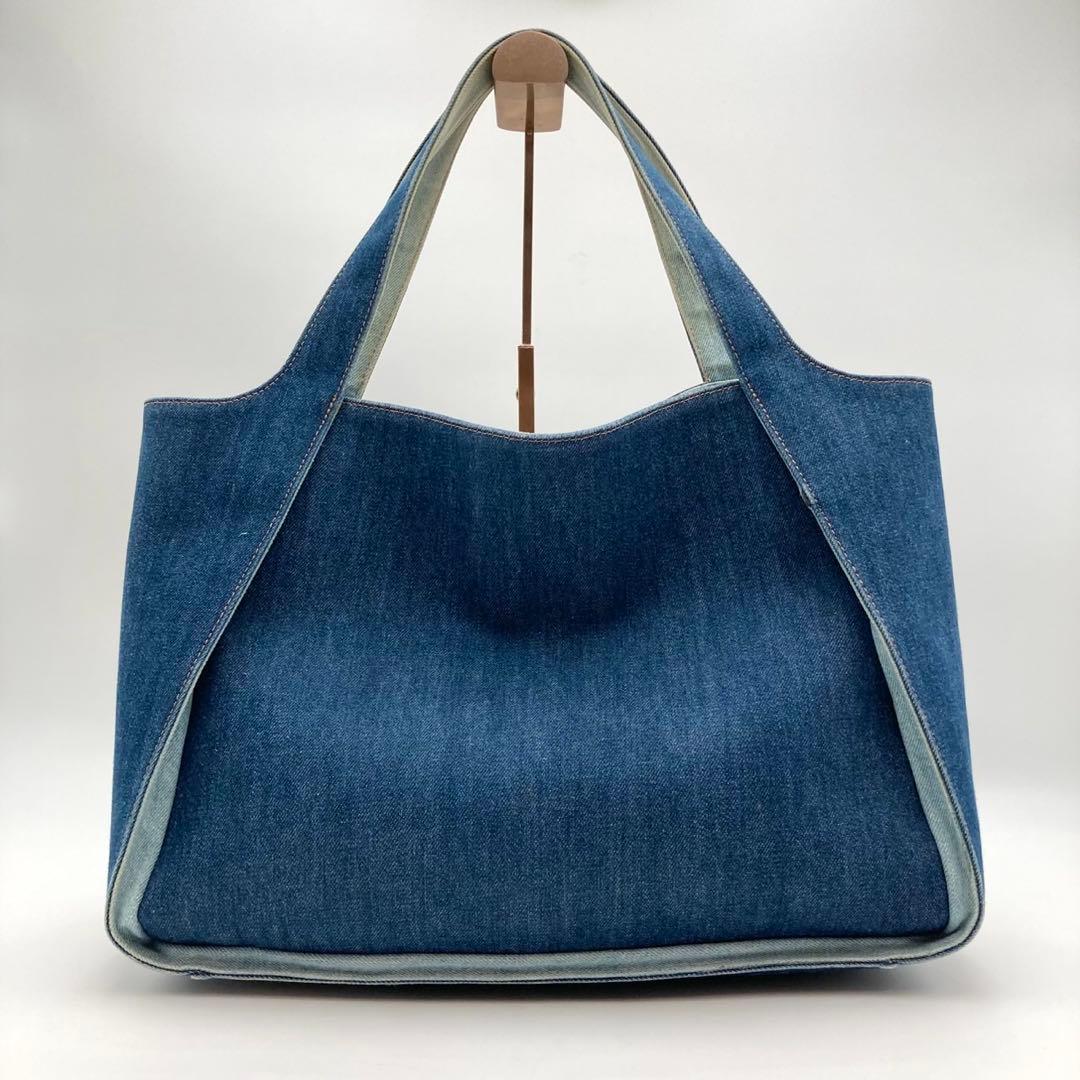 香菜ちゃん✨ ステラマッカートニー トートバッグ 青 デニム サークルロゴ