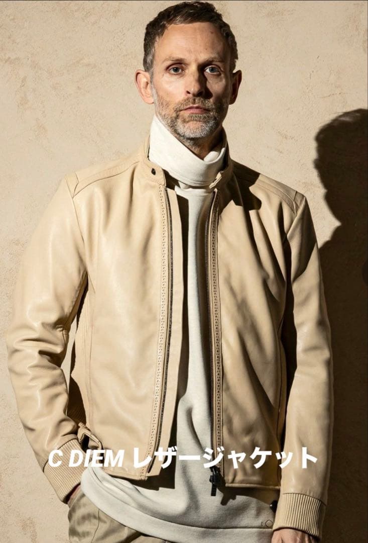 セール中！　C DIEM(カルペディエム) ライダース　M ベージュ新品タグ付き