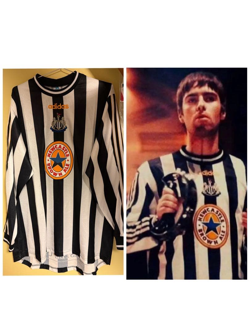 ド*ン様 美品 adidas 95/97 ニューカッスル リアム・ギャラガー o