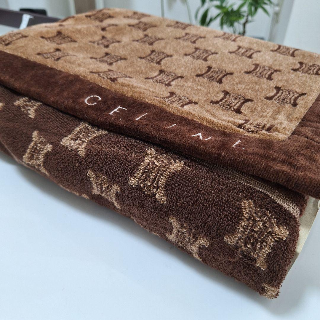 CELINE 　マカダム総柄　ご家庭で洗えるハーフタオルケット/ブランケット