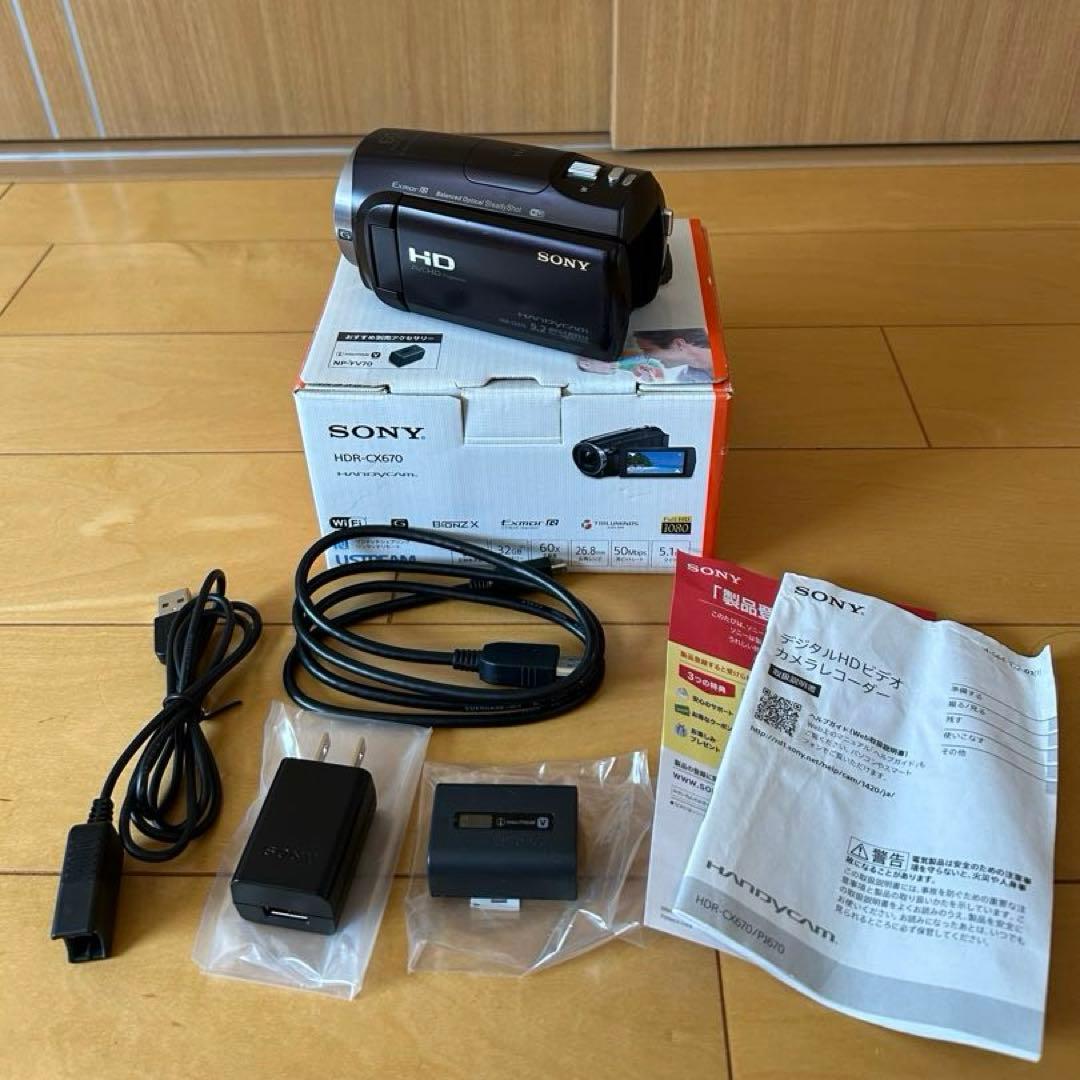 ⚠️ジャンク品 手ブレ補正エラー⚠️SONY ビデオカメラHDR-CX670