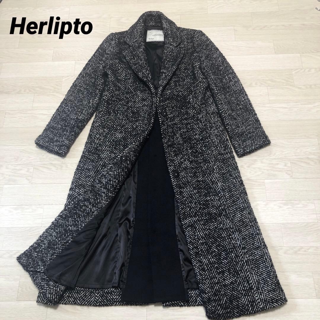 ハーリップトゥ　Herringbone WoolBlend Chesterコート