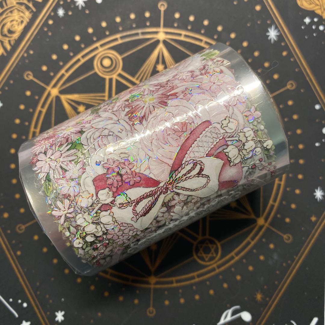 【D】海外　10m巻　貝殻光/貝殻金マスキングテープ　人物系/お花系/景色系